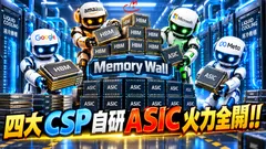 四大 CSP 自研 ASIC 火力全開!為突破記憶體牆，搶進液冷散熱機櫃 !