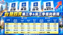 台塑四寶前三季賺逾1,847億元，南亞(1303)、台塑化(6505)雙創歷史新高