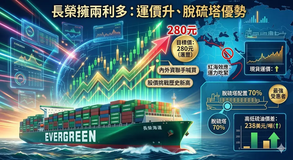 長榮雙重利多發酵！外資大買力挺，目標價上看280元