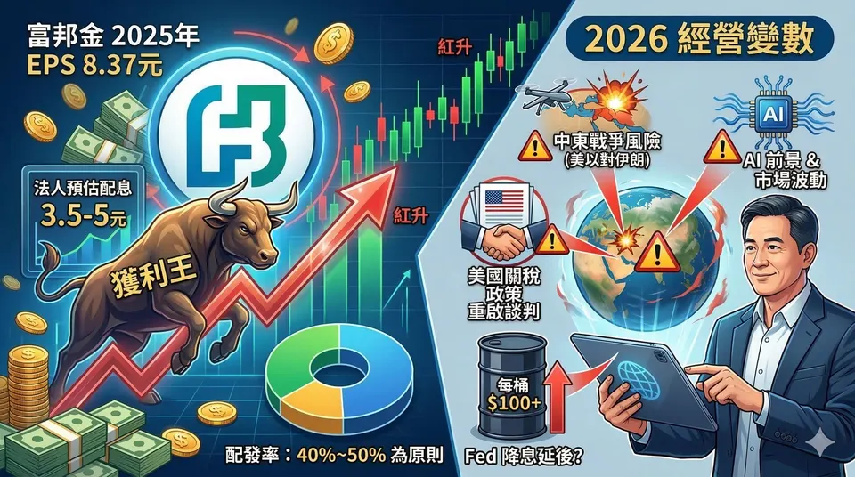 富邦金獲利稱霸金控！法人估配息上看5元，高層示警今年三大變數